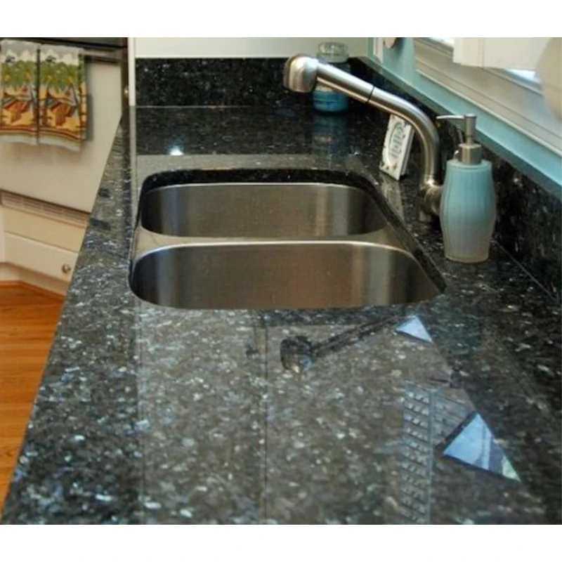 Natural Polished Sparkle Prefinished Blue Pearl Granite Surface Plate