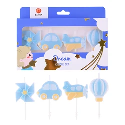 Factory direct custom made little boy themed 3D candles for young children