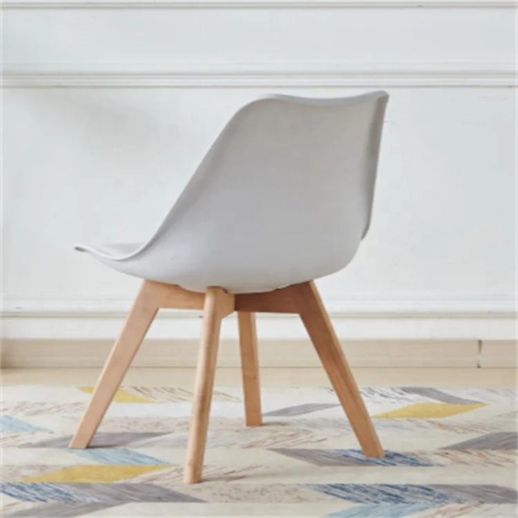 Factory Cheap Nordic White Black Blue Tulip plastic PP seat kitchen chair custom dining room chairs for home