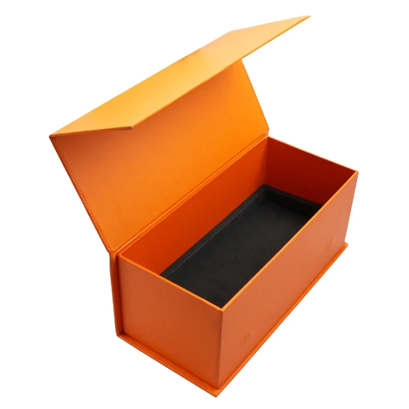 15 Years Factory Custom Design Printing orange Magnetic Luxury Paper Gift Box