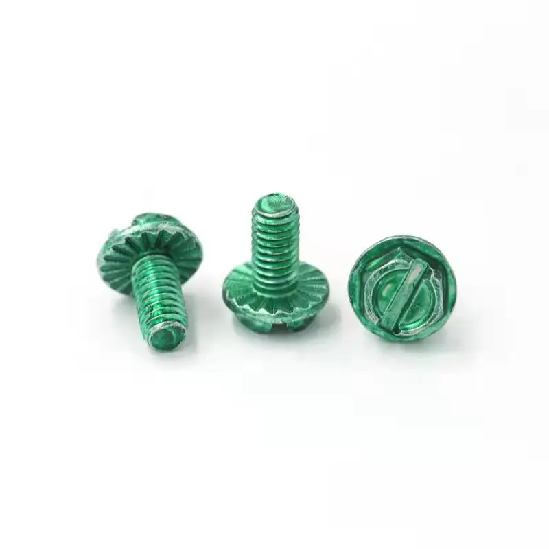 M4*5 M4*8 Grounding Screw Grounding Accessories Steel Green For Use With Fastening Ground Conductor