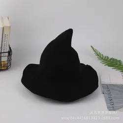 Autumn and winter Halloween creative witch hat Christmas wide brim wool hat