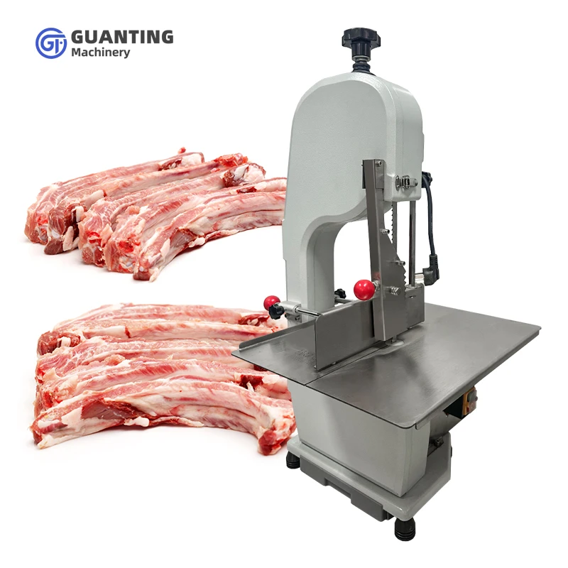Commercial Electric Bone Saw Machine 1500W Bone Cutting Machine Thickness Adjustable Frozen Meat Cutter Butcher Bandsaw