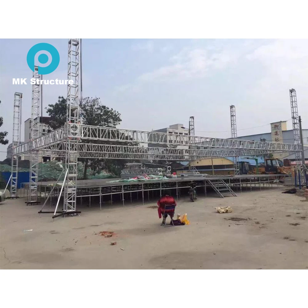 Black aluminum 5ft 6ft 8ft 9ft 10ft 12' LED Screen Display Audio DJ Concert Event Stage Lighting Square Box Screw Bolt Truss