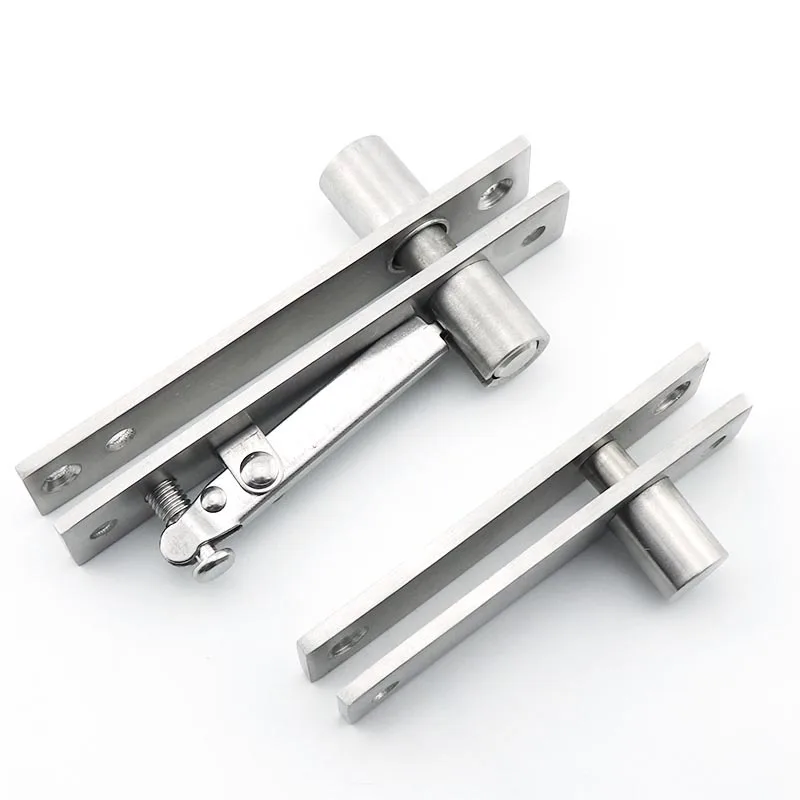 Heavy Duty Stainless Steel SS201 Concealed Door Pivot Hinges for Wooden Doors 180 Degree Shaft Pivot Hinge