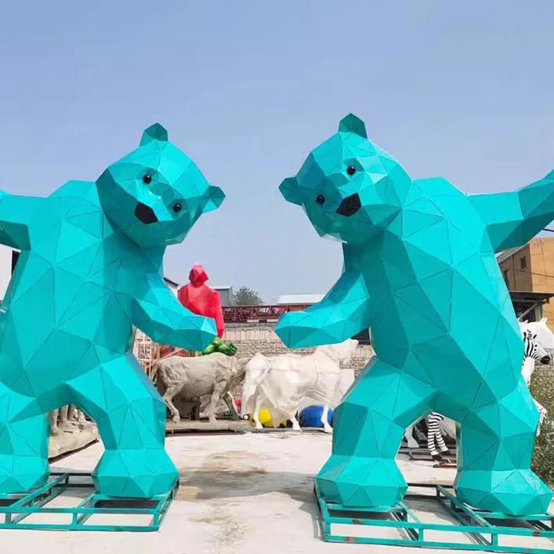 DS-1762 fiberglass decorative resin sculptures large bear sculpture fiberglass giant ice cream sculpture for sale