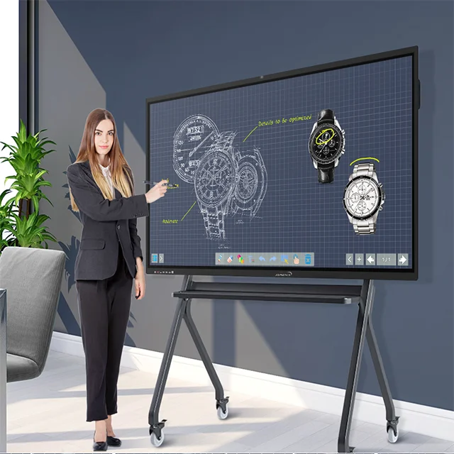 Digital Interactive Flat Panel Smart White Board 4K HD 65 75 Inch LCD Display Meeting Electronic Interactive Boards For School