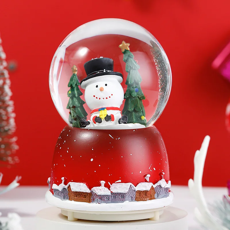 Christmas Lighted Snow Globe Luxury Ornament Snow Ball Snow Globes