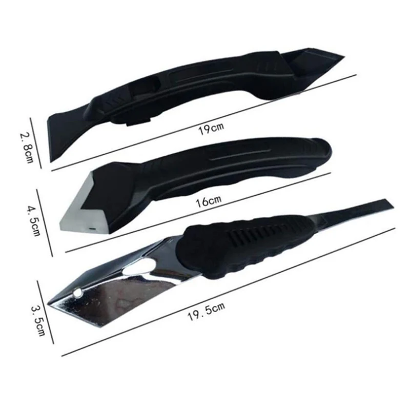 Набор инструментов для удаления силикона и скребка 3 в 1 сменных удаляющих герметиков с сменными насадками летучей