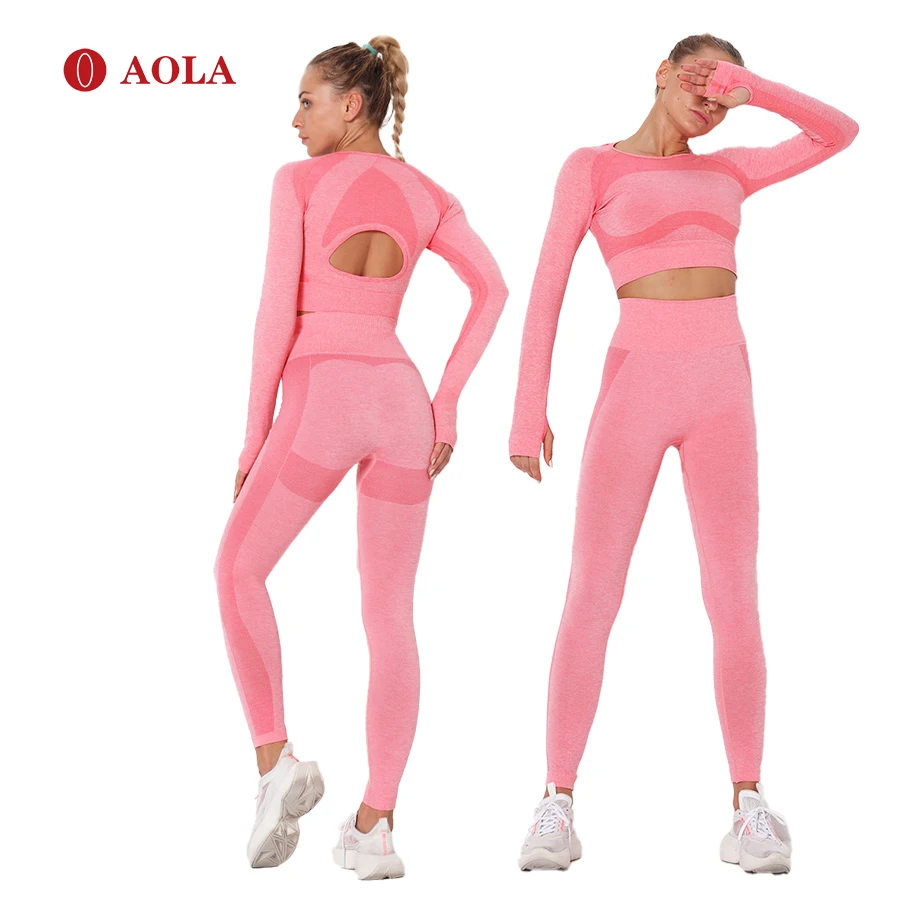 
AOLA Good Quality Gym Wear Yoga Selling Joggers Fitness Clothing Custom Logo And Sport Set Womens 