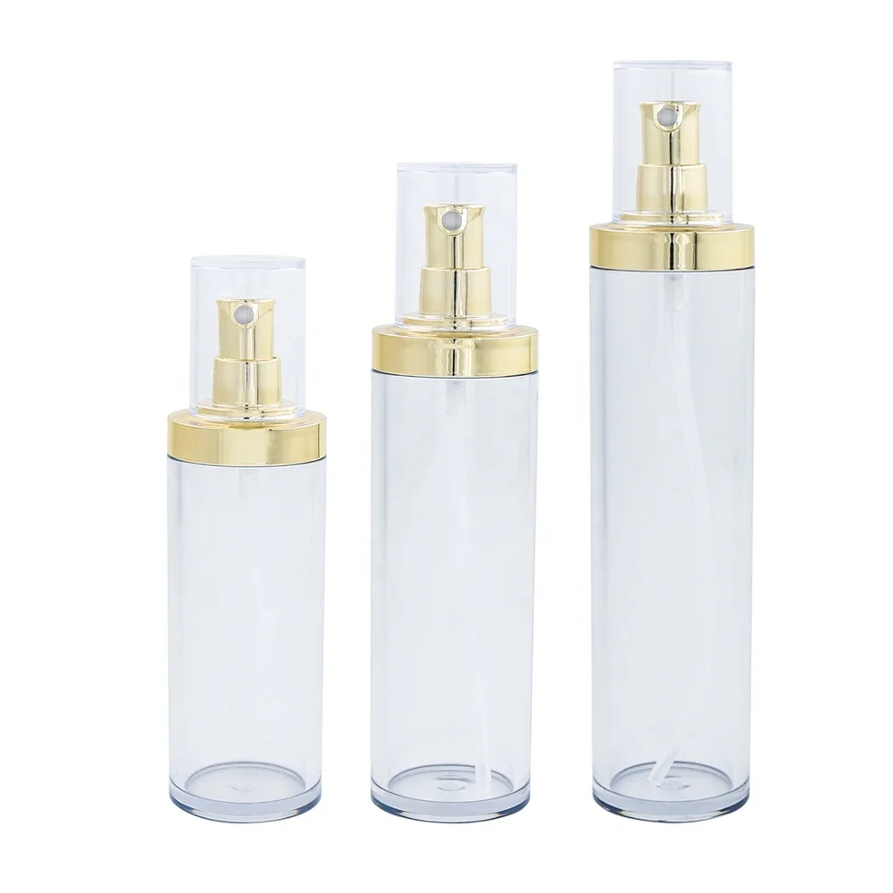 Spot Custom Diameter 40 Full Cap Spray Bottle 60/80/100ml Gradient Color Plastic Packaging Bottle Guangzhou  Cosmetic Bottle