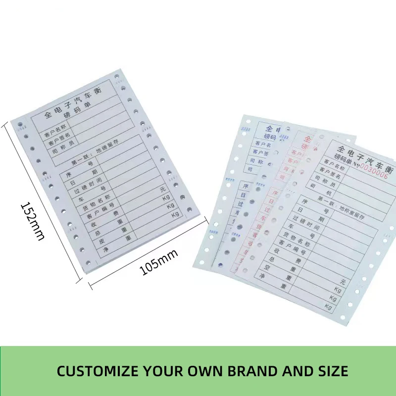Wholesale 9-1/2x5-1/2 Inches 2 Part  Margin Perforated 2000 Sheets Plain Continuous NCR Computer Paper