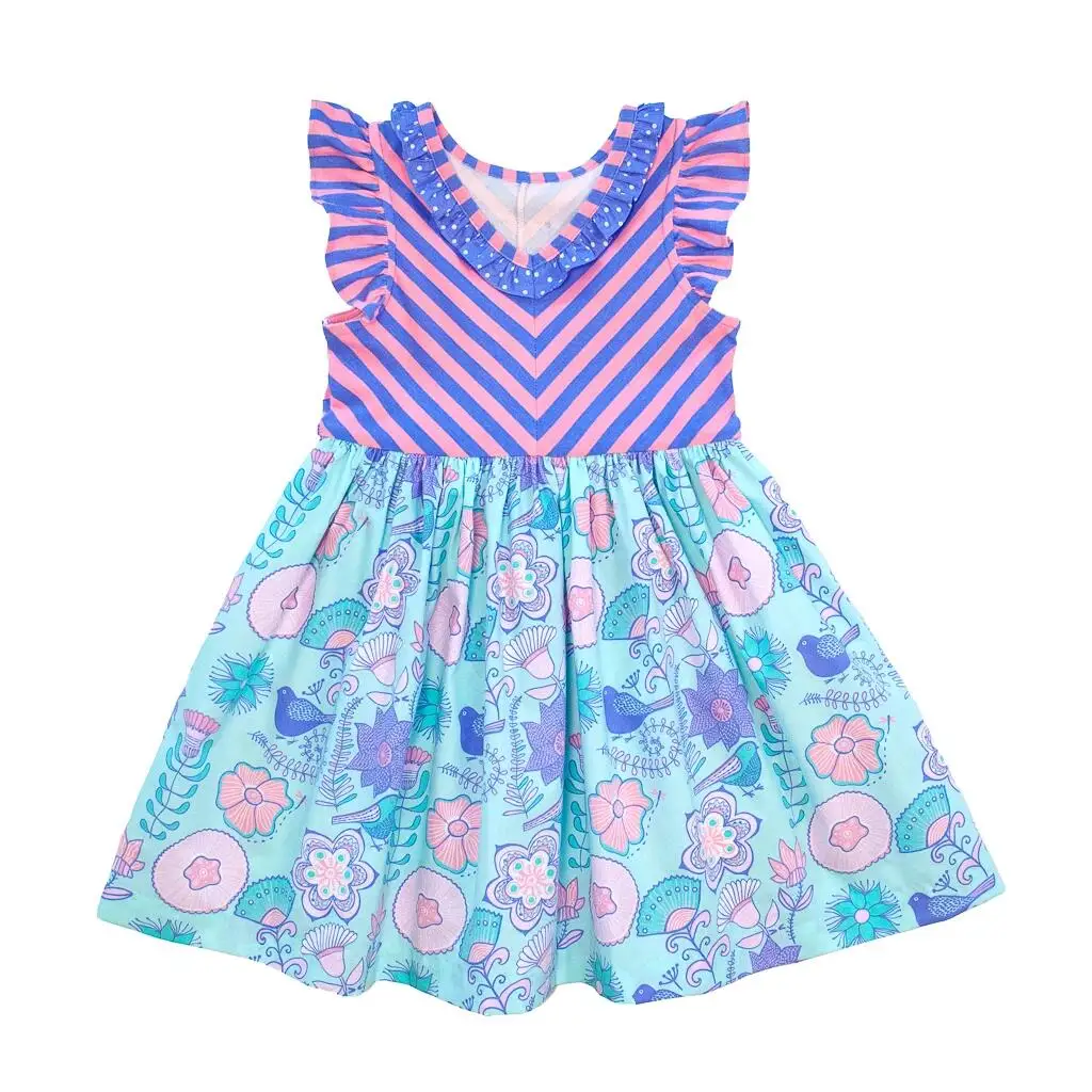 new arrival koya factory made elegant girl spring dress overseas children clothing wholesale boutique baby clothes