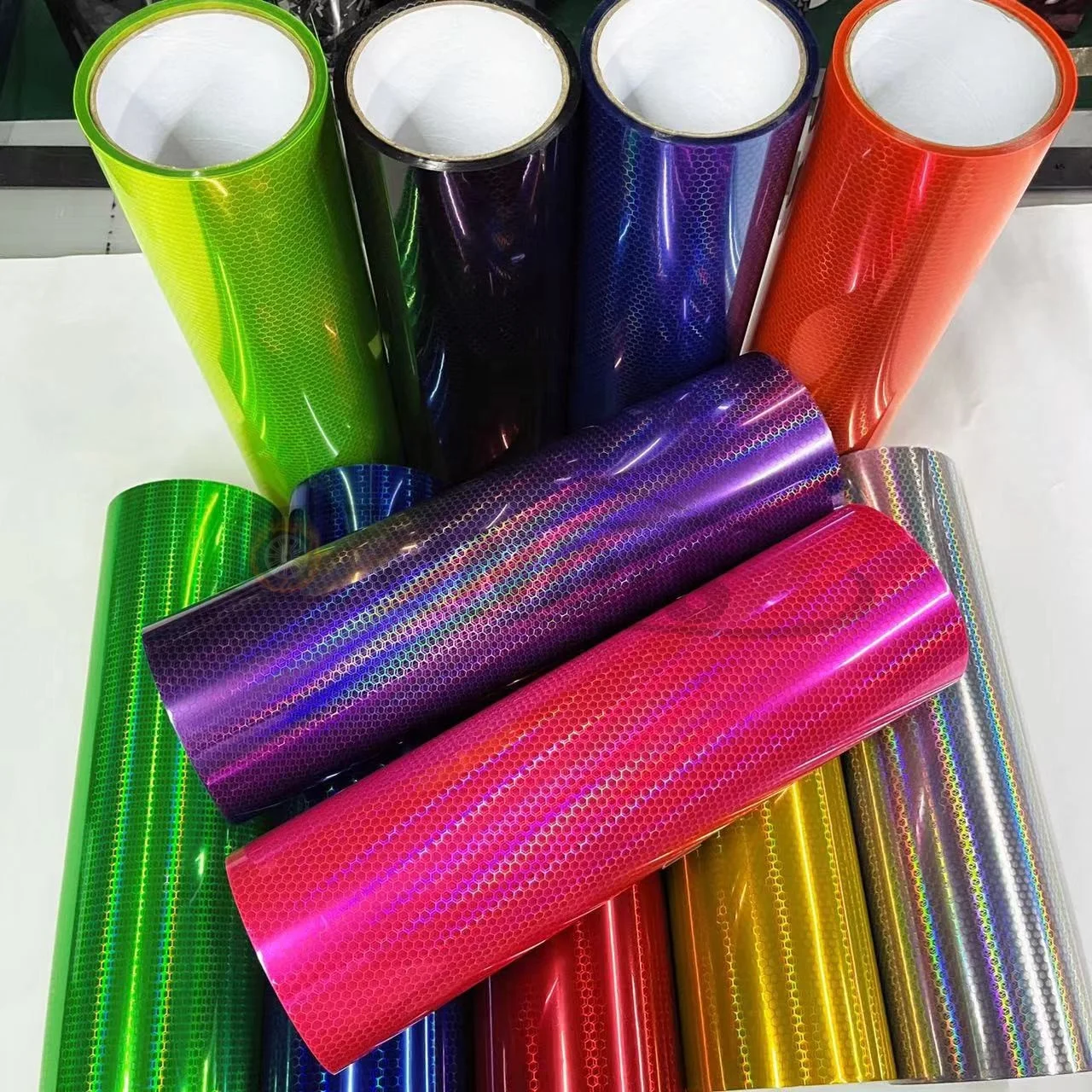 Led headlight Tint Film For Car Light Rainbow laser Rhombic honeycomb Lamp film Chameleon Headlight Taillight Film