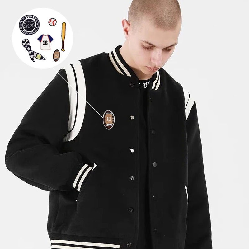 Appliqued 100% Polyester Fabric baseball sport streetwear Mobile phone case refrigerator magnet embroidery patches