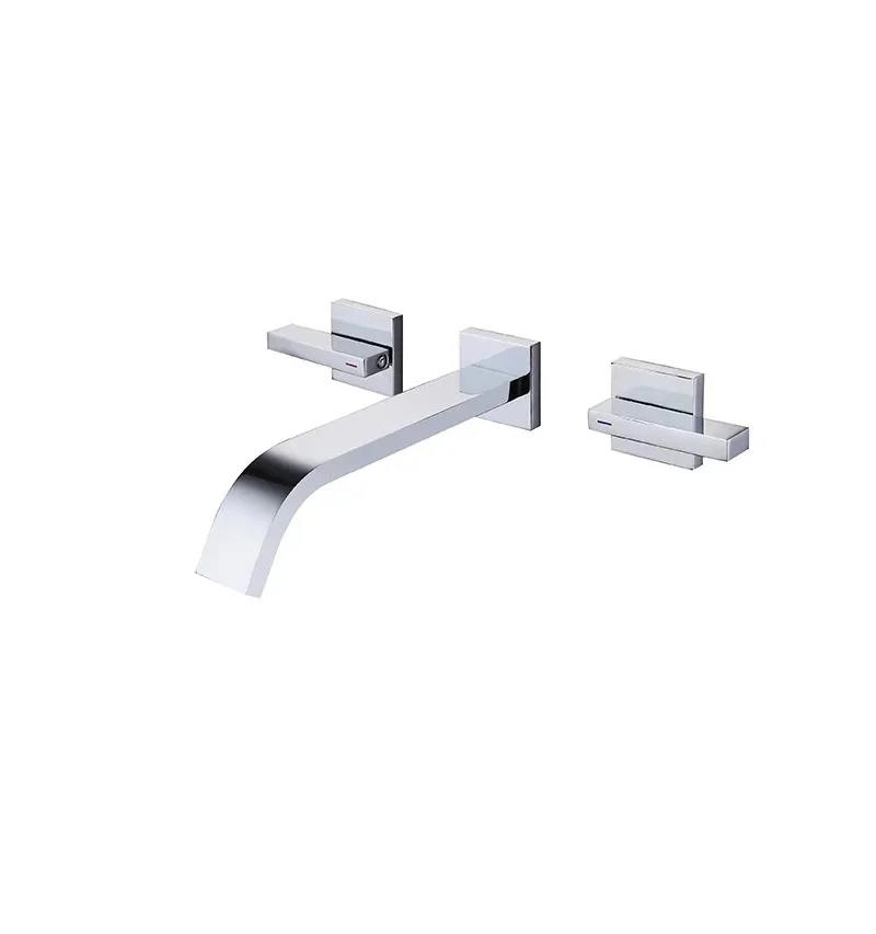 kaiping wash basin tap models Wall Mounted faucet  three hole wash face basin faucet bathroom tapware