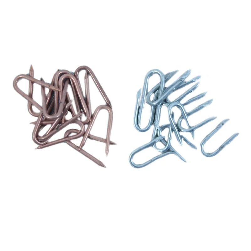 Supplier/Galvanized U shaped nail U type fence nail/Barbed Shank Fence Staples/U shaped nails