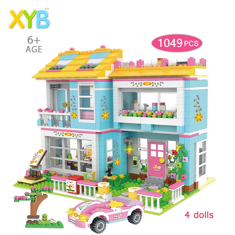 
High quality toy Sluban New Pink Dream Snooker Club Plastic Assembled Building Blocks For Girls Gift 