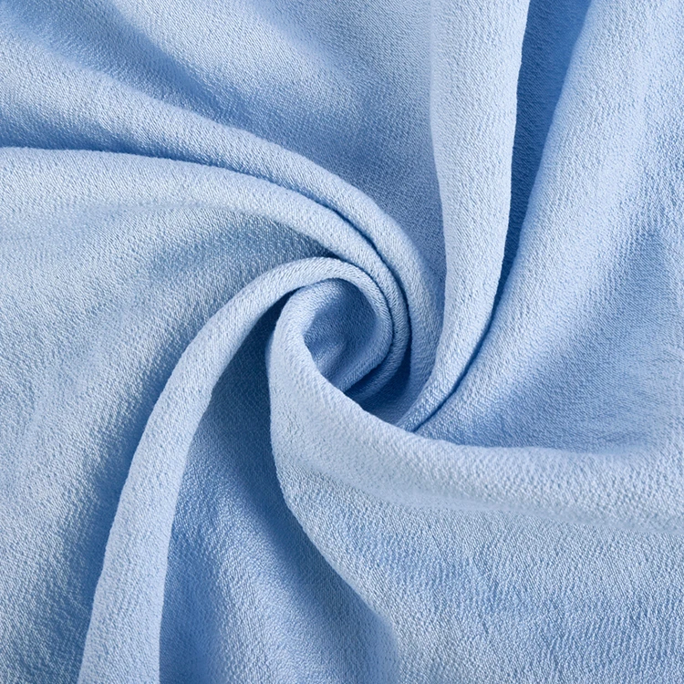 Shaoxing Textiles Custom Pantone Color Solid Woven Crespo Viscose Nylon Fabric for trousers
