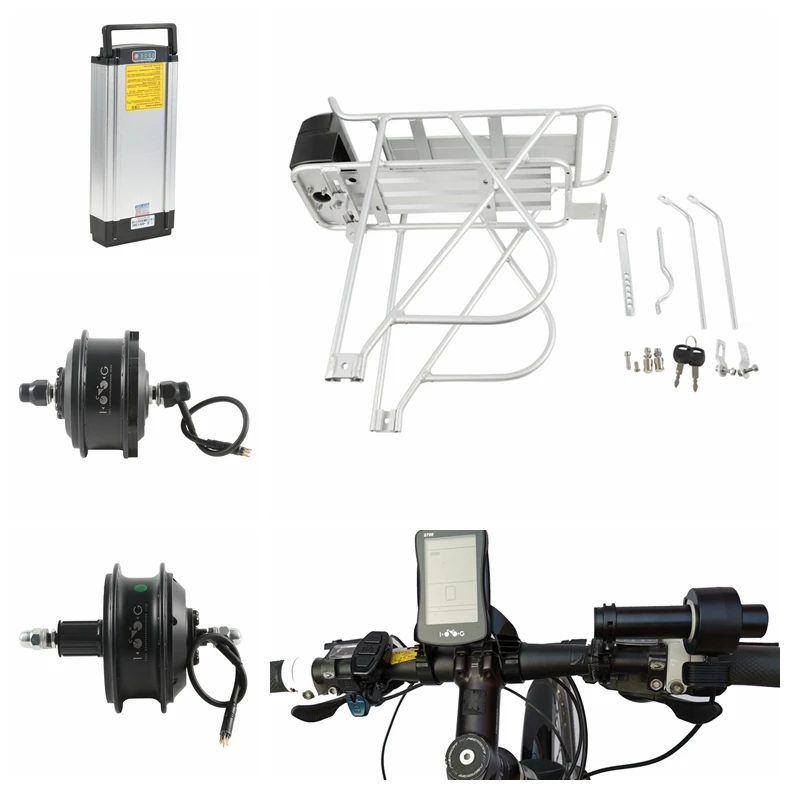 High Quality Dual-Drive Electric Bike Kit with Powerful Rear Rack Battery