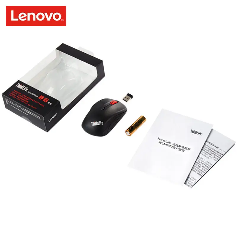 LENOVO Thinklife WLM200 беспроводная мышь USB соединение 2 4 ГГц беспроводной мыши ноутбук Настольный компьютер 1500 точек на дюйм Mute