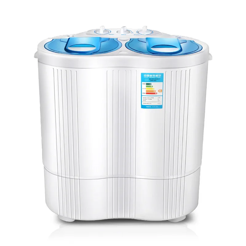 Small washing machine household mini double barrel can dry blue bacteria baby underwear washing machine