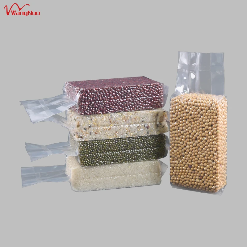 Antistatic Clear Plastic Storage Bags Thick Vacuum Sealer Food Packaging for Tea Beans Rice Tea Beans Pouches Gravure Printing