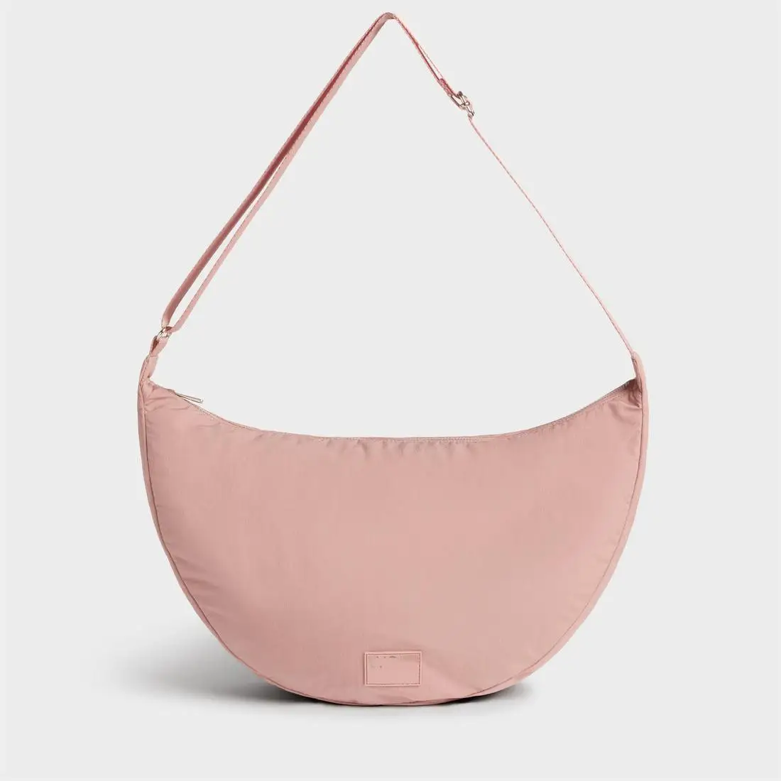 Custom Size Logo Pink Water-repellent Recycled Nylon Adjustable Strap Large Crossbody Shoulder Bag