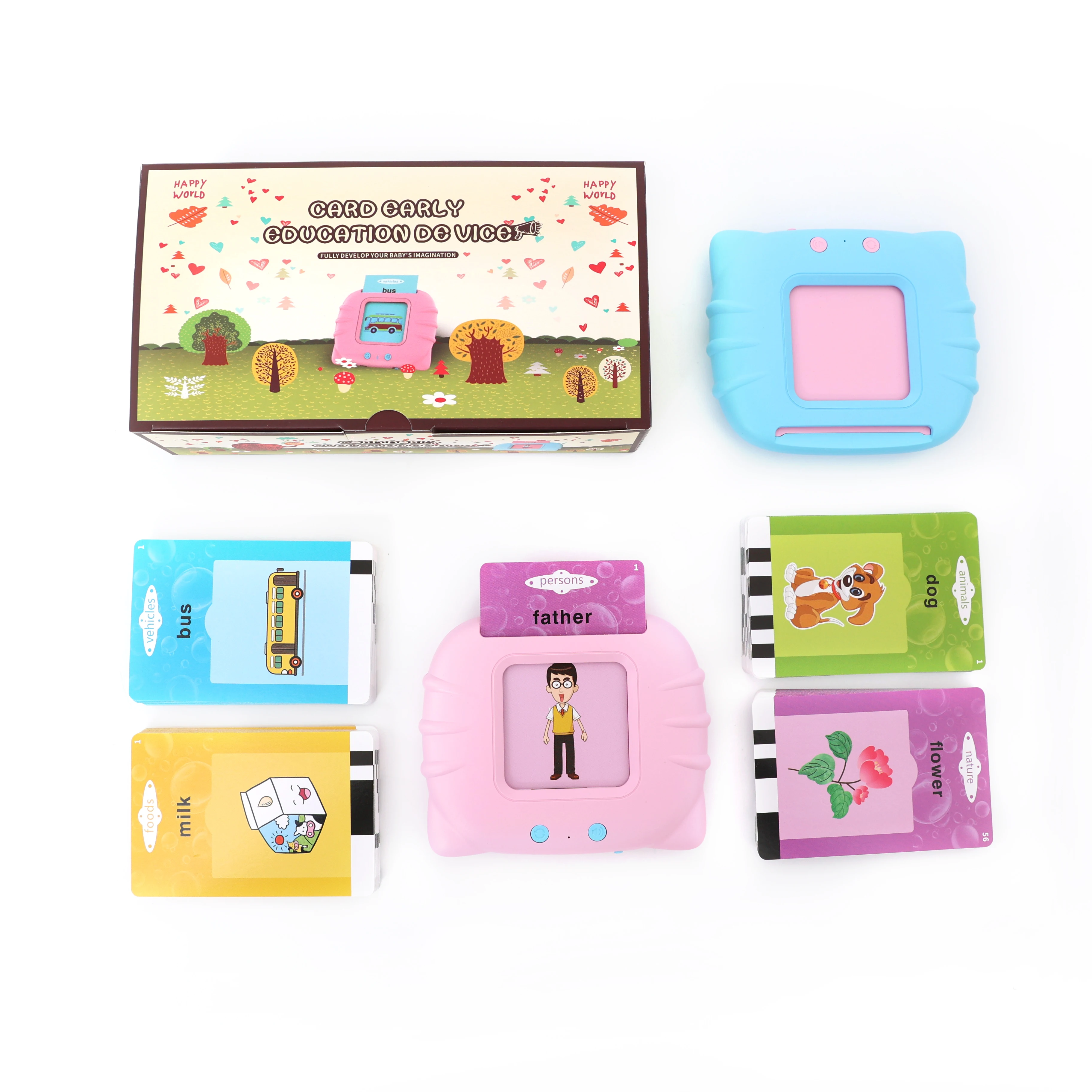 Hot Selling 112 Cards Reader Learning Card Machine Support OEM Custom Language Kids Educational Toy