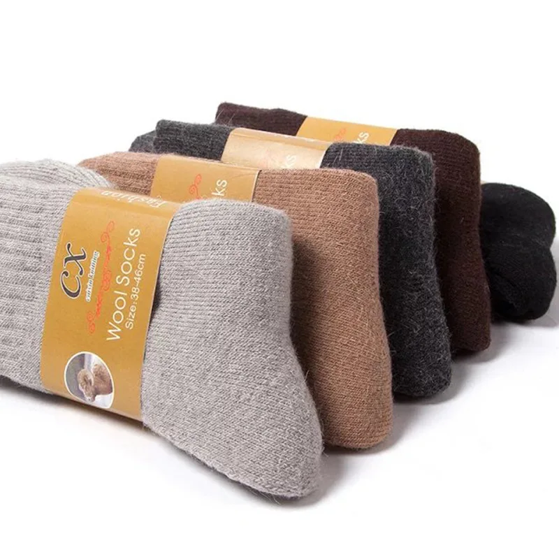 Winter Fleece And Thick Warm Wool Hosiery Men Middle Tube Floor Socks And Thread Towel Cotton Socks