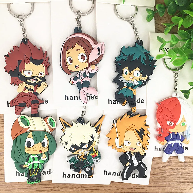 Cosplay Bakugou Katsuki Todoroki Shoto Katsuki Bakugo My Hero Academia Anime PVC Rubber keychain
