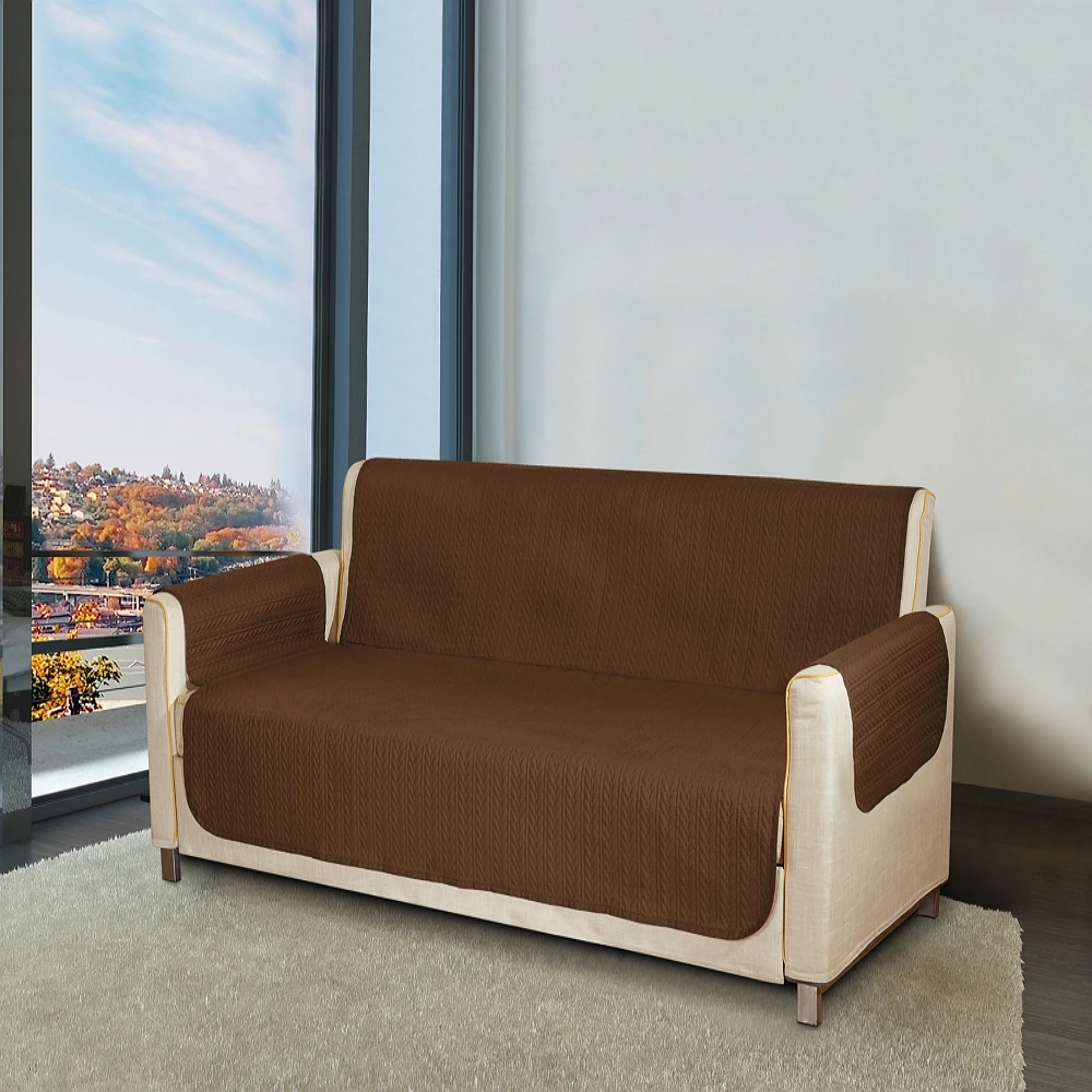 100% polyester microfiber sofa cover waterproof 3 seat sofa covers embossing  arm chair cover