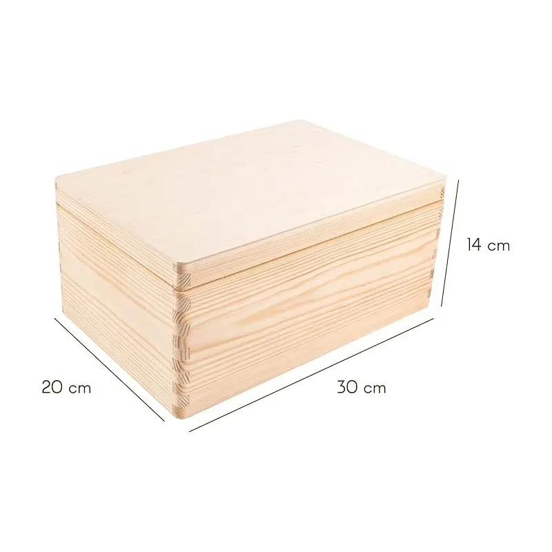 Wood Storage Box Organizer with Lid - Decorative Boxes for Crafts Sewing Keepsake Memory - Wooden DIY Storage Box Stash Jewelry