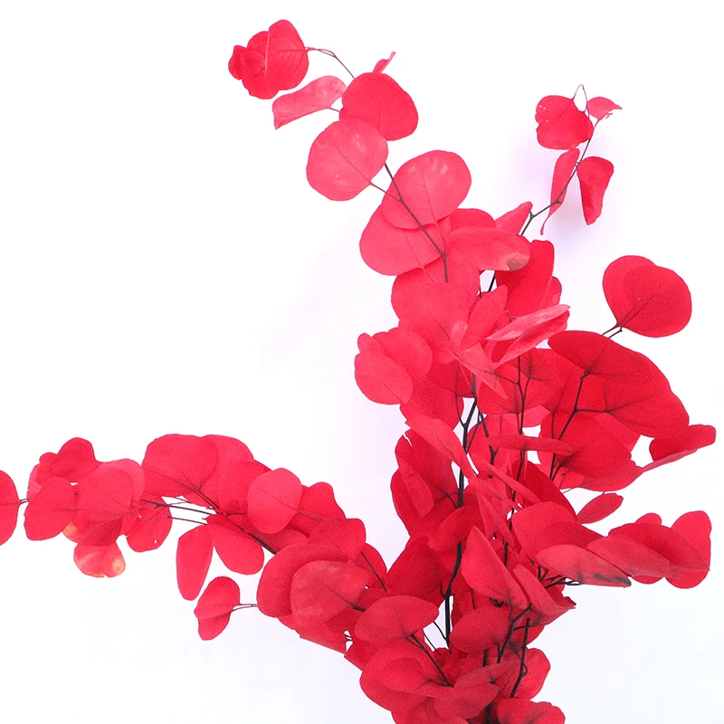 2021 New Arrival Christmas Decoration Natural Round Leaves Colorful Preserved Apple Leaves Eucalyptus