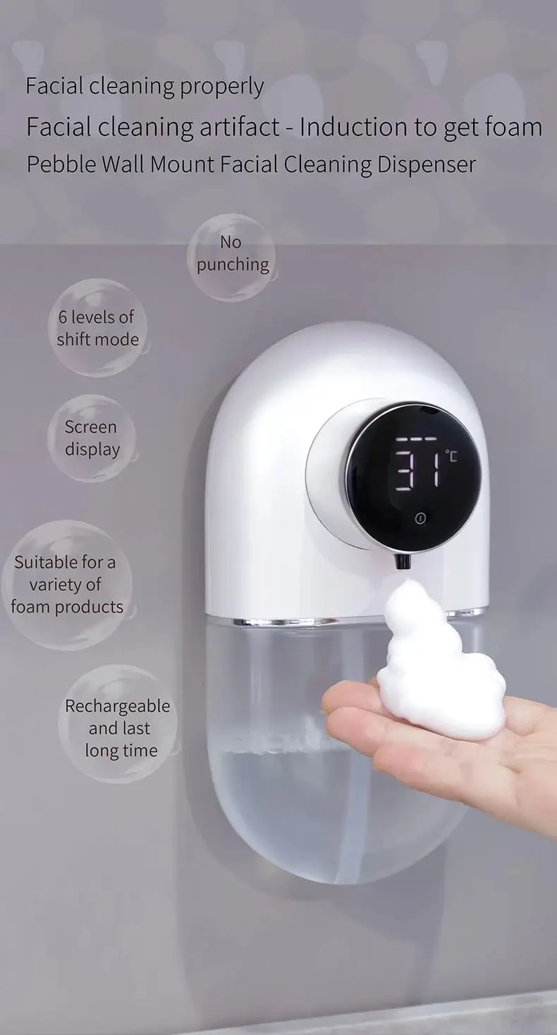 2024 new style cobblestone wall-mounted automatic soap dispenser widely application