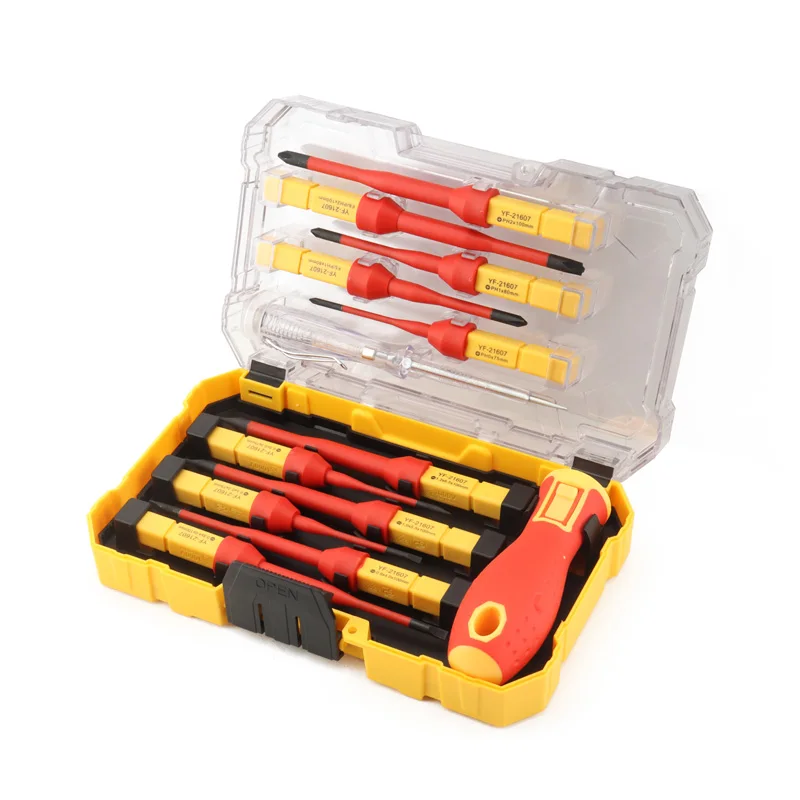 13 pcs VDE Screwdriver Set Professional 1000V Insulated Electrician Hand Tools Tool Kits with Electrical Test Pen