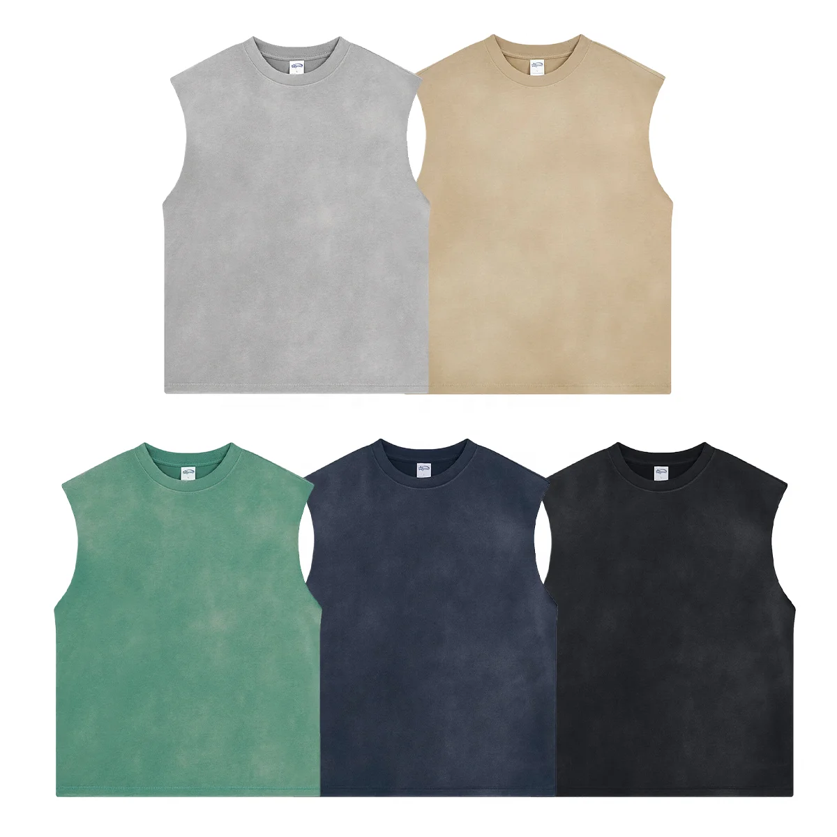 High Quality Print Dtg Washed Tank Top Oversized Custom Tank Top Blank T Shirts Tank Top T-shirt Vest For Men Streetwear