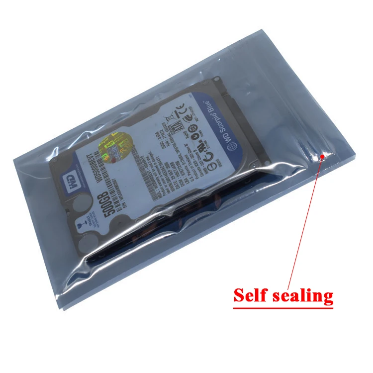 ESD Shielding Bag with Anti-Static Labels for Hard Drive SSD HDD Motherboard, Resealable Antistatic Bags