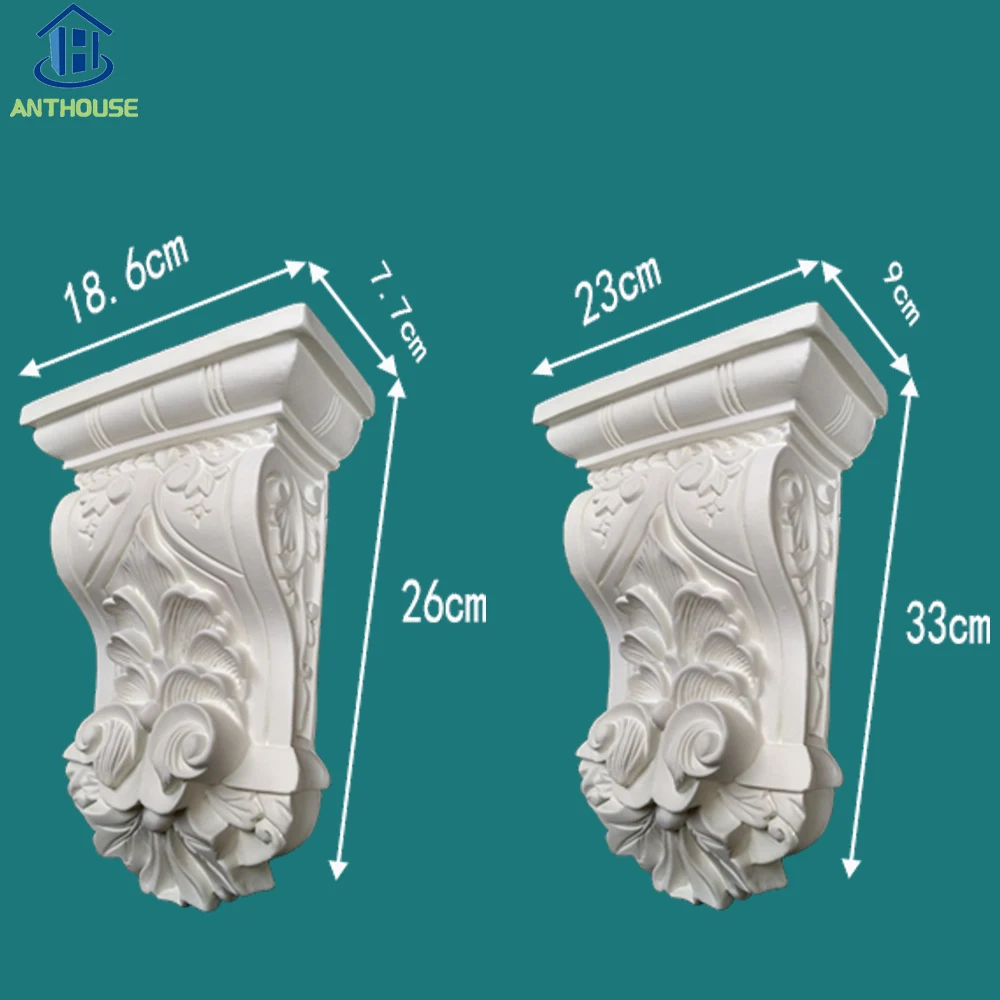 Wholesale cheap price rigid polyurethane foam polyurethane wood corbels for decoration lion corbel home decorative