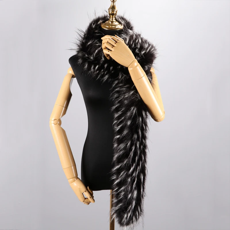 Winter Fluffy Neck Warm Fur Collar Scarf Women Cute Furry Ring Scarfs Female Faux Fox Fur Scarves