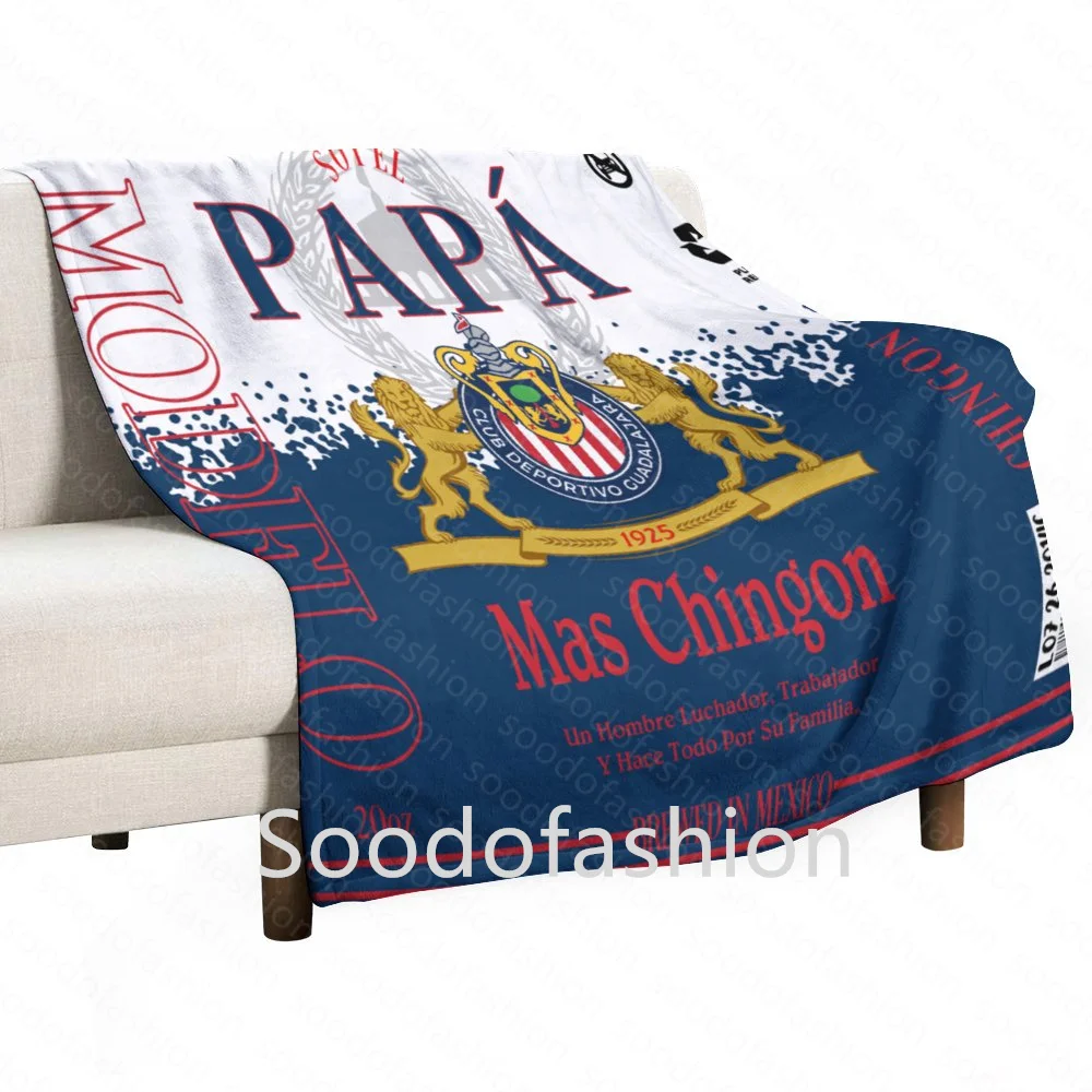 Hot selling Mexican PAPA Mas Chingona toxica Sublimation fleece travel throw blanket Printed custom blankets