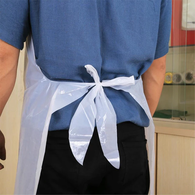 Custom Size Sleeveless PE Apron Waterproof Oil Proof Resistant to Painting Small Number Spots Cleaning