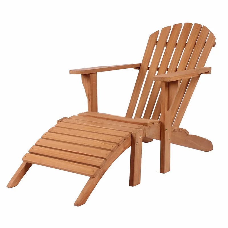 Wholesale Fashion Pool Chair Sun Lounger  Outdoor Furniture Wooden Beach Sun Lounger