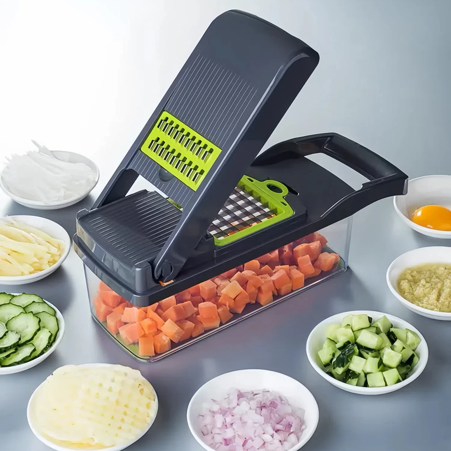 Cutter Chopper Multifunctional Vegetable Slicer 12 15 In 1 Multi Function Mandoline Onion Food Peeler