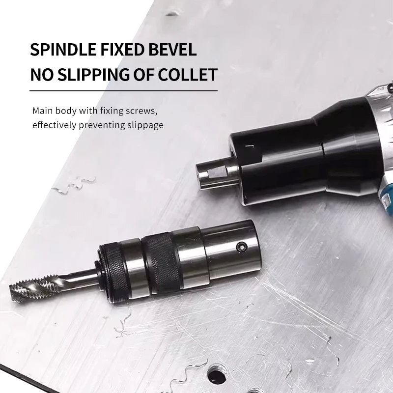 9158-4 Convenient Automatic Electric Tapping Machine Handheld Lithium Threading Back 2 Batteries & 7 Protected Collets