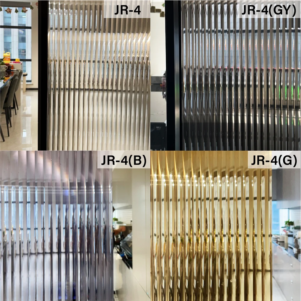 3D Reeded Glass Film Decorative Window Films for Bathroom/Office/Home self adhesive