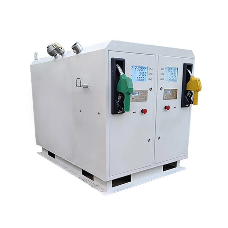 ZHXF 1000L 2 Hose Personal Commercial Gas Station Portable Mini Gas Station