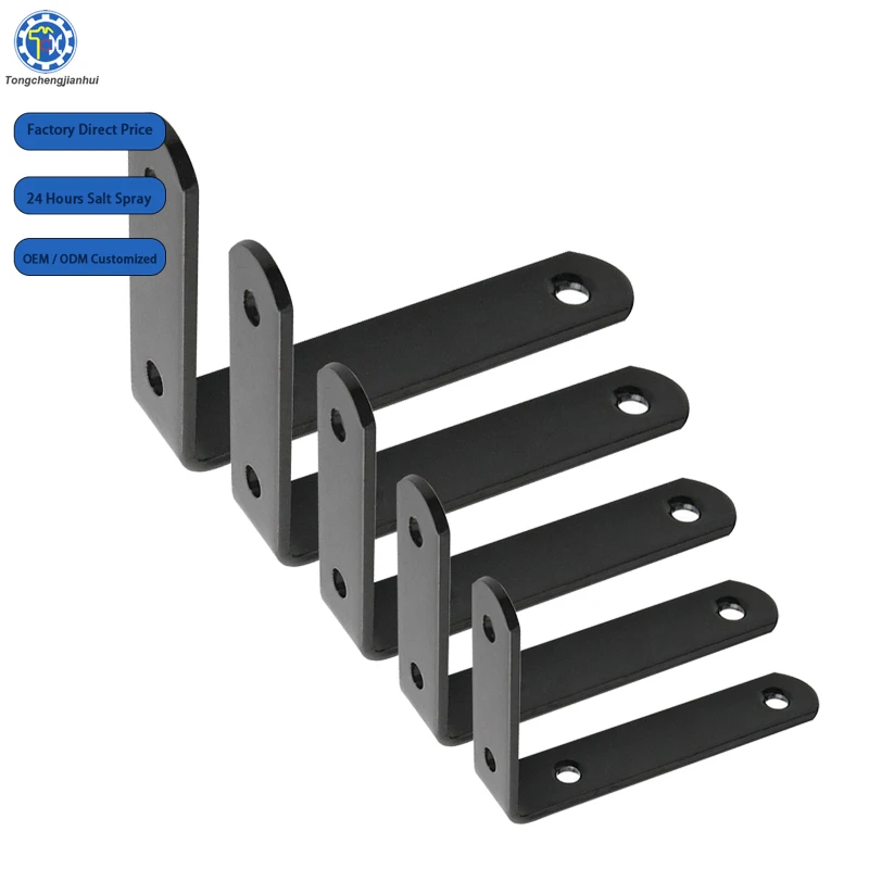 Heavy-Duty DIY Open Shelving Hardware Black Iron Metal Scaffold Triangle Bracket Floating Wall Shelf Brackets Black Open