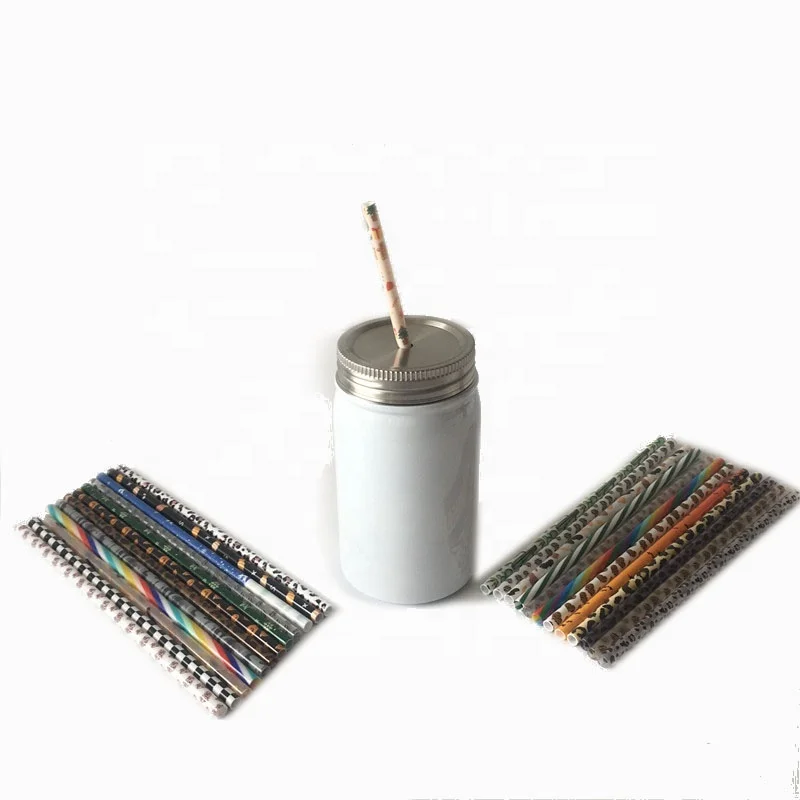 custom Leopard print drinking reusable straw PP Hard Plastic Printing pink cheetah patterned plastic straws