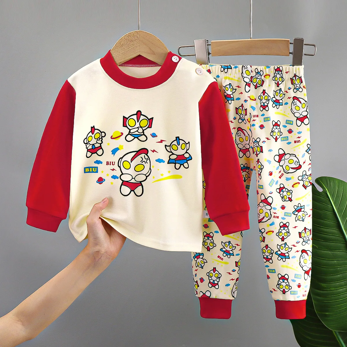 2024 100% Cotton New Cartoon Boys Pajamas Sleepwear 2pcs Pjs Set Soft Children Kids Pajamas Sets Winter Baby Clothes Set